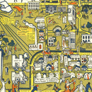 Vintage Blue Serge Hill Texas Womens University Map 1928