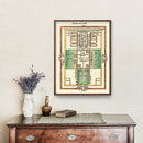 Vintage Map of Ezekiel's Temple 1493