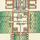 Vintage Map of Ezekiel's Temple 1493