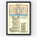 Vintage Temple of Ezekiel Map 1493