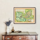 Vintage Map of Jerusalem, Israel 1572