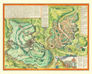 Vintage Map of Jerusalem, Israel 1572