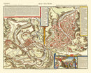 Vintage Map of Jerusalem, Israel 1575