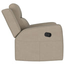 Slater - Upholstered Recliner Chair With Manual Recline - Taupe by HouseOfZazla