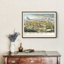 Vintage Map of Jerusalem, Israel 1640