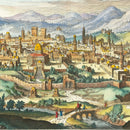 Vintage Map of Jerusalem, Israel 1640