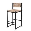 Kitchen Bar Stools with Footrest Set of 2 Paper Rope Weave Dining Chairs by HouseOfZazla