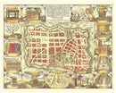 Vintage Map of Jerusalem, Israel 1643
