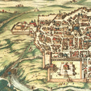 Vintage Map of Jerusalem, Israel 1677