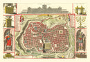 Vintage Map of Jerusalem, Israel 1690