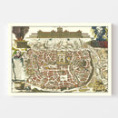 Vintage Map of Jerusalem, Israel 1700