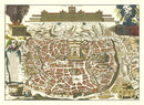 Vintage Map of Jerusalem, Israel 1700