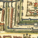 Vintage Map of Jerusalem, Israel 1736