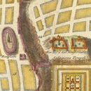 Vintage Map of Jerusalem, Israel 1736