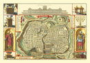 Vintage Map of Jerusalem, Israel 1740