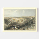 Vintage Map of Jerusalem, Israel 1847