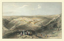 Vintage Map of Jerusalem, Israel 1847
