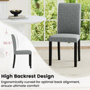 Dining Chair Set of 2 Mid-Century Modern Chairs with Rubber Wood Legs-Gray by LJGDeals