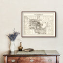 Vintage Map of Jerusalem, Israel 1860