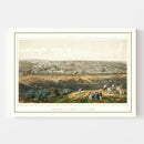 Vintage Map of Jerusalem, Israel 1875