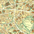 Vintage Map of Jerusalem, Israel 1955