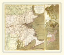 Vintage Map of the Seat of War in New England 1775
