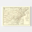 Vintage Map of the Middle British Colonies in North America 1755