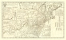 Vintage Map of the Middle British Colonies in North America 1755