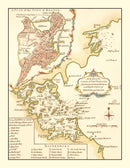 Vintage Map of Boston, Massachusetts 1774
