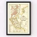 Vintage Map of Boston, Massachusetts 1774