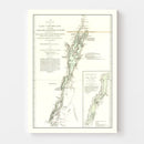 Vintage Lake Champlain Map 1776