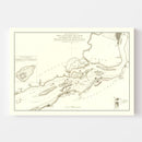 Vintage Revolutionary War Battle Map 1778
