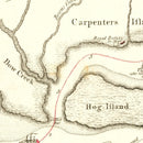 Vintage Revolutionary War Battle Map 1778