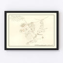 Vintage Battle of Monmouth Map 1778