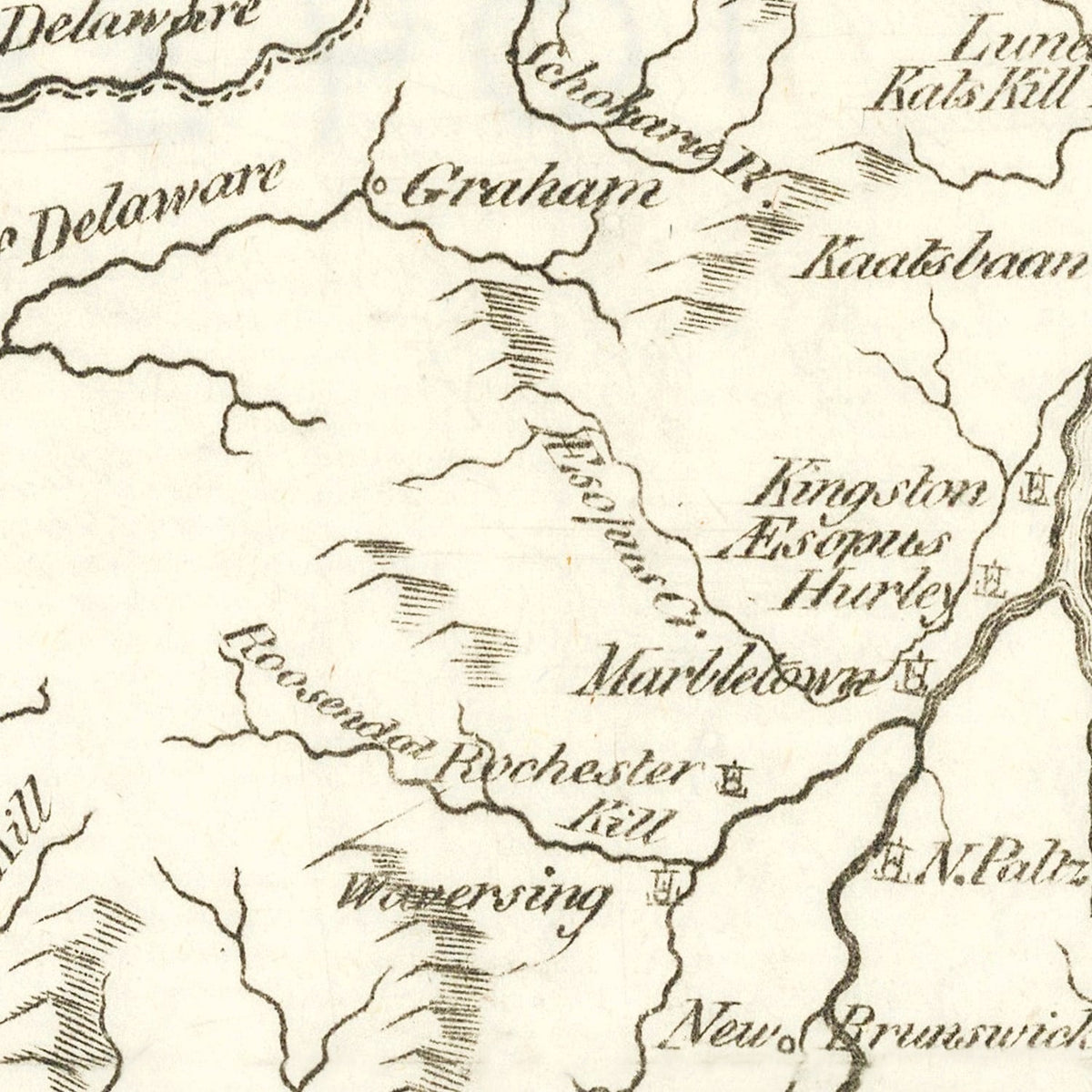 Vintage Hudson River Map 1778, photo 2 of 5