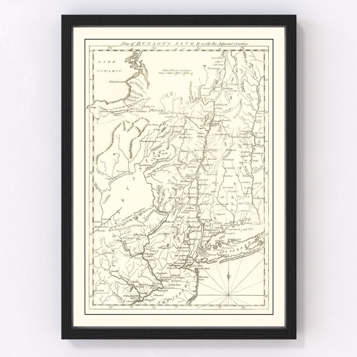 Vintage Hudson River Map 1778