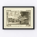 Vintage Battle of Bunker Hill Map 1775