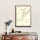 Vintage Cape Fear River Map, North Carolina 1781
