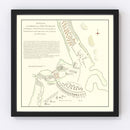 Vintage Fort Penobscot Map 1785