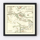 Vintage Map of York & Gloucester 1785