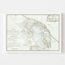 Vintage Battle of Yorktown Map 1787
