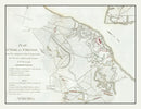 Vintage Battle of Yorktown Map 1787