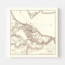 Vintage Siege of Yorktown Map 1787
