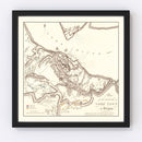 Vintage Siege of Yorktown Map 1787