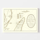 Vintage Battle of Sullivan's Island Map 1787