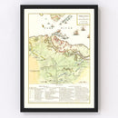 Vintage Yorktown & Gloucester Map 1788