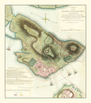 Vintage Battle of Bunker Hill Map 1793