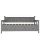Modern Daybed With 2 Large Drawers, X Shaped Frame