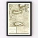 Vintage Battle of Hobkirks Hill Map 1794