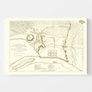 Vintage Siege of Savannah Map 1794